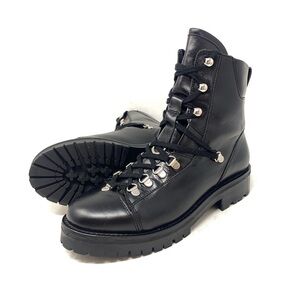 ❤️All Saints Frank’s Black Leather Hiking Boots.  Size 39/US8.